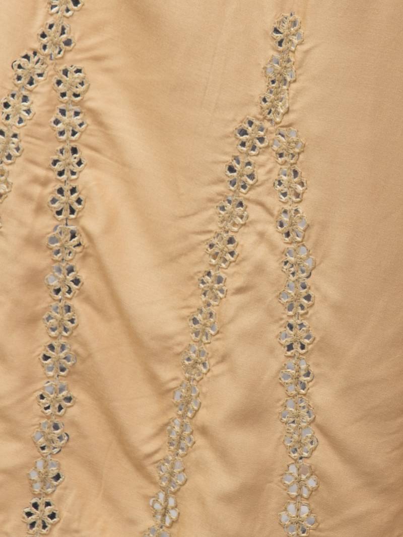 Mirror Embroidery Work Palazzo Pant (Free Size) Beige Color