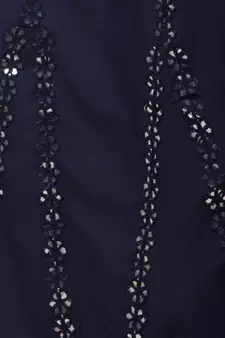 Mirror Embroidery Work Palazzo Pant (Free Size) Navy Color