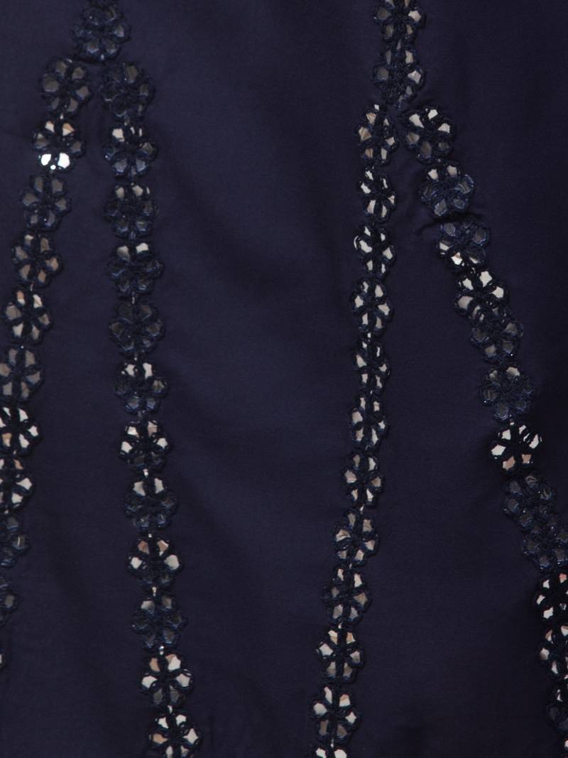 Mirror Embroidery Work Palazzo Pant (Free Size) Navy Color