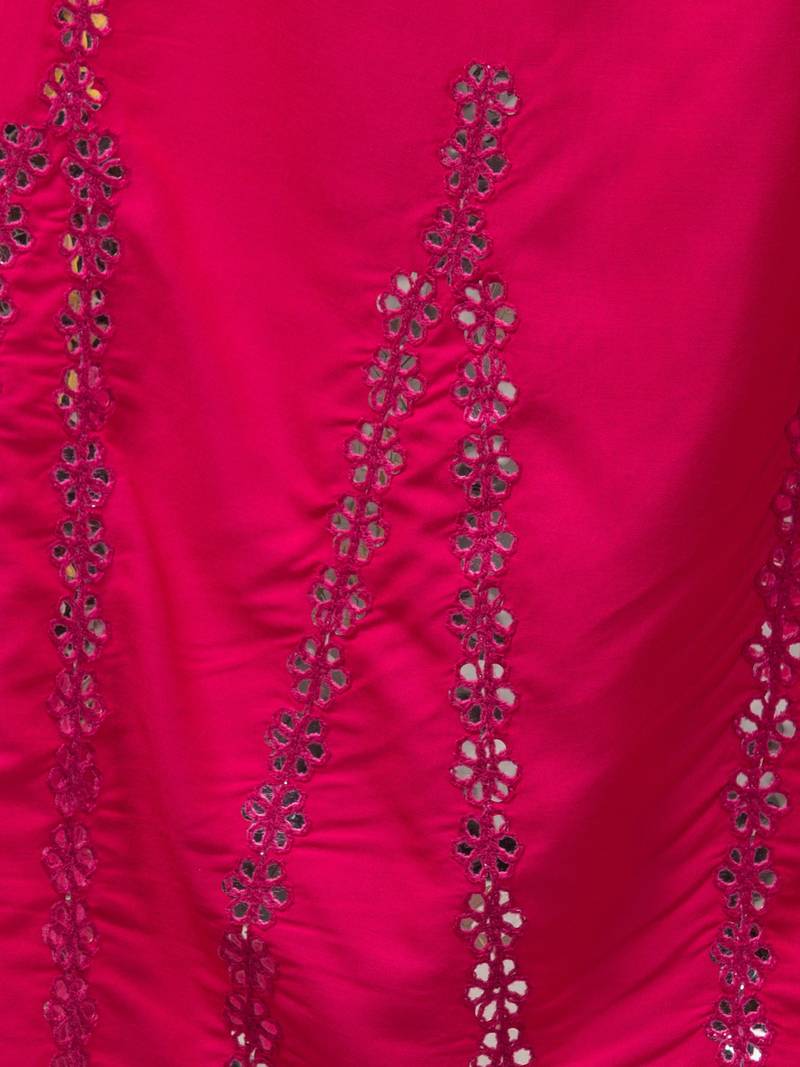 Mirror Embroidery Work Palazzo Pant (Free Size) Pink Color