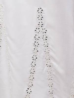 Mirror Embroidery Work Palazzo Pant (Free Size) White Color 5