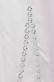 Mirror Embroidery Work Palazzo Pant (Free Size) White Color
