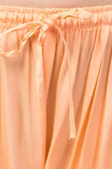 Women Beige Solid Relaxed Fit Palazzo with Elastic Drawstring