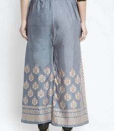 Women Flared Grey Rayon Palazzo Pant Free Size