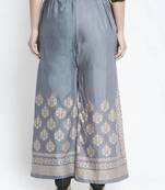 Women Flared Grey Rayon Palazzo Pant Free Size