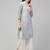 Women Chikan Embroidery Cotton Lakhnawi Kurti  (Grey)