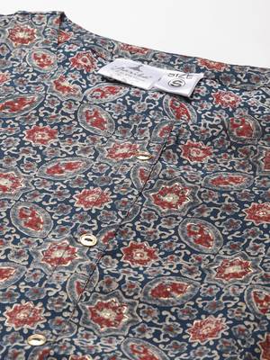 Multicolor printed cotton ethnic-kurtis 5