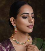 Multicolour Gold Tone  Necklace Set
