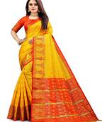 Soft Kota Kanjivaram art Silk Woven Saree with Unstitched Blouse Piece