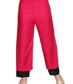 Pink plain cotton trousers