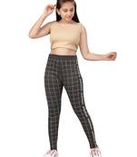 Grey printed cotton leggings