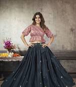 Girlish Dusty Pink Colour Top And Skirt Combo For Classy Party Looks
