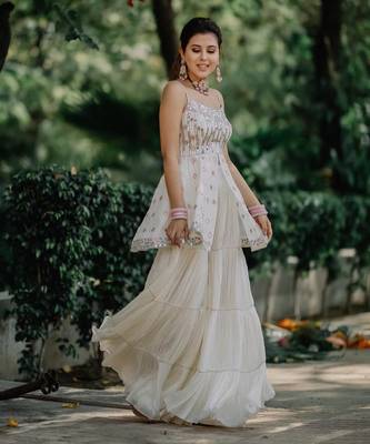 Whimsical Pleated Sharara Set 2