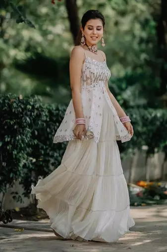Whimsical Pleated Sharara Set