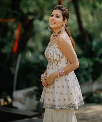 Whimsical Pleated Sharara Set 3