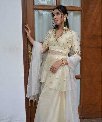 Pale White Sharara Set 3