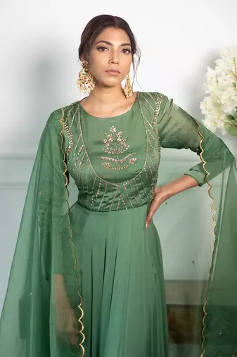 Fresh Green Anarkali