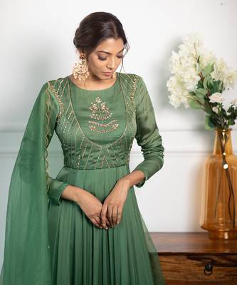 Fresh Green Anarkali 3