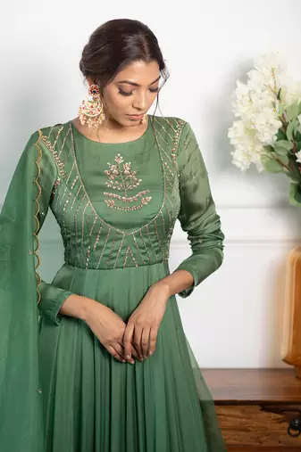 Fresh Green Anarkali