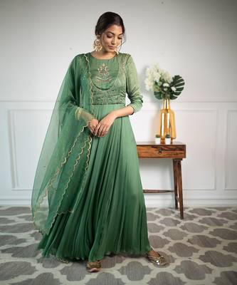 Fresh Green Anarkali 1