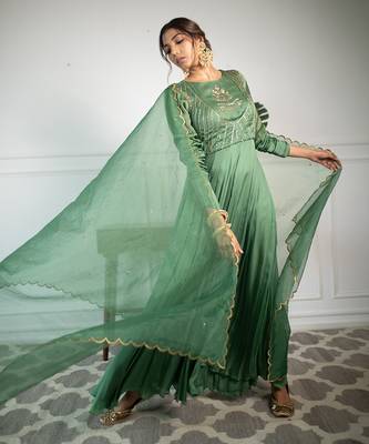Fresh Green Anarkali 4