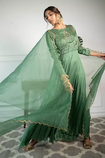 Fresh Green Anarkali
