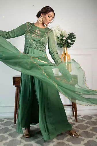 Fresh Green Anarkali