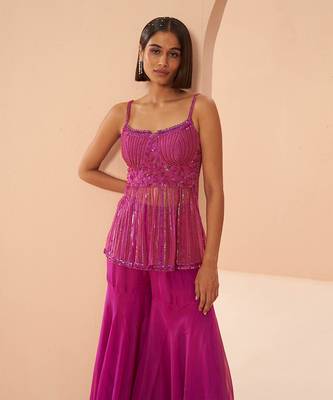 Candy Pink Sharara Set 2