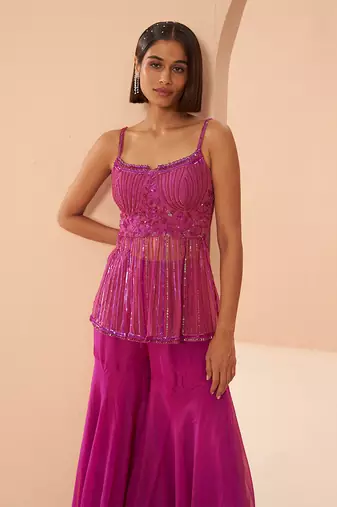 Candy Pink Sharara Set