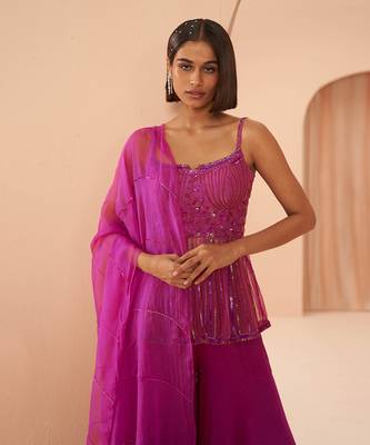Candy Pink Sharara Set 5