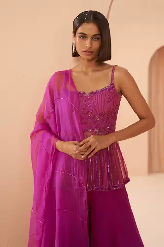 Candy Pink Sharara Set