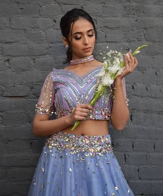 Lilac Rose Lehenga Set 4