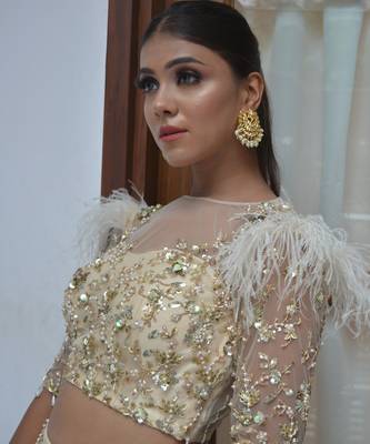 Blond Feather Lehenga 3