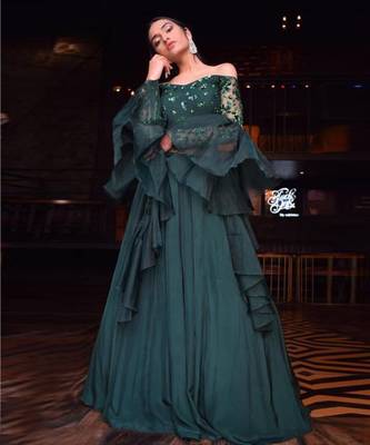 Emerald Dreamy Lehenga Set 1