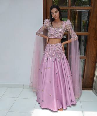 Dream Lilac Lehenga Set 4