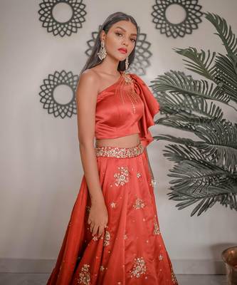 Warm Orange Lehenga Set 2