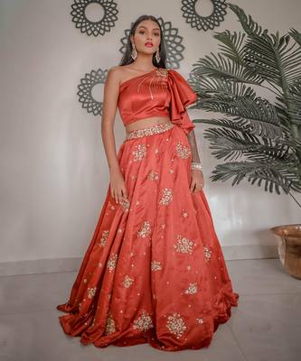 Warm Orange Lehenga Set 1
