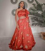 Warm Orange Lehenga Set
