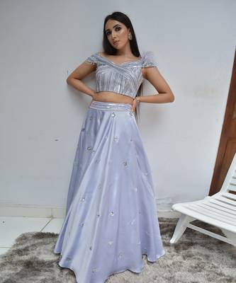 Ice Mauve Lehenga Set 1