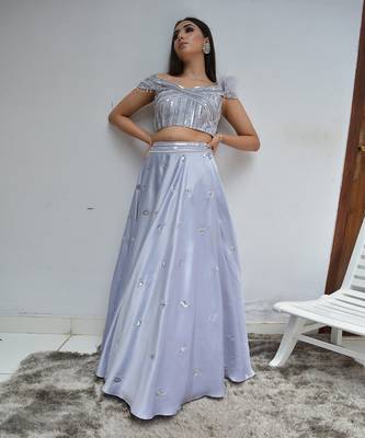Ice Mauve Lehenga Set 5