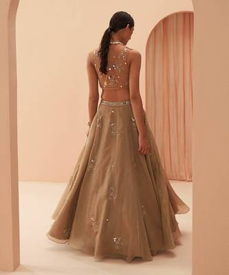 Gold Flake Mirror Lehenga 2