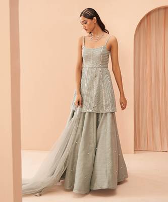 Mint Mirror Lehenga Set 1