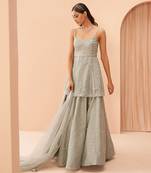 Mint Mirror Lehenga Set