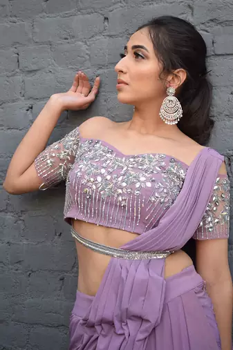 Dream Lilac Drape Saree