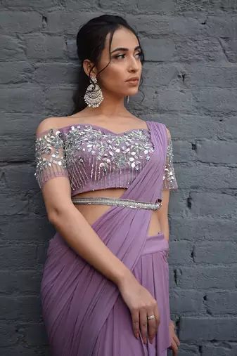 Dream Lilac Drape Saree
