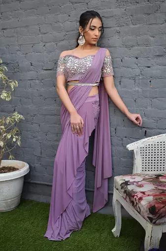 Dream Lilac Drape Saree