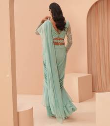 Mist Ruffle Saree