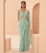 Mist Ruffle Saree