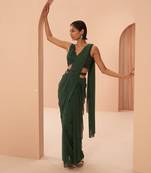 Indian Green Saree