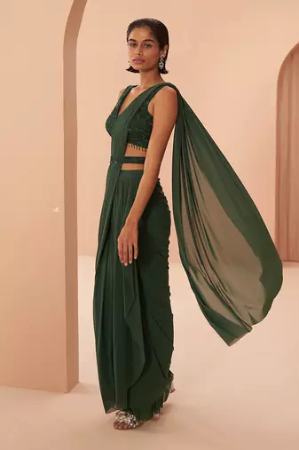 Indian Green Saree